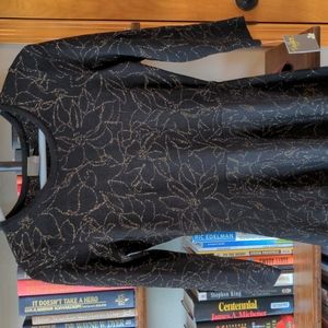 NWT Taylor sweater dress, black w gold, S